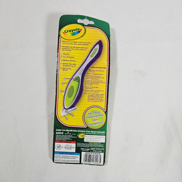 Crayola Audio Ruler Ages 6+ Measures out loud School Supplies - Picture 2 of 7